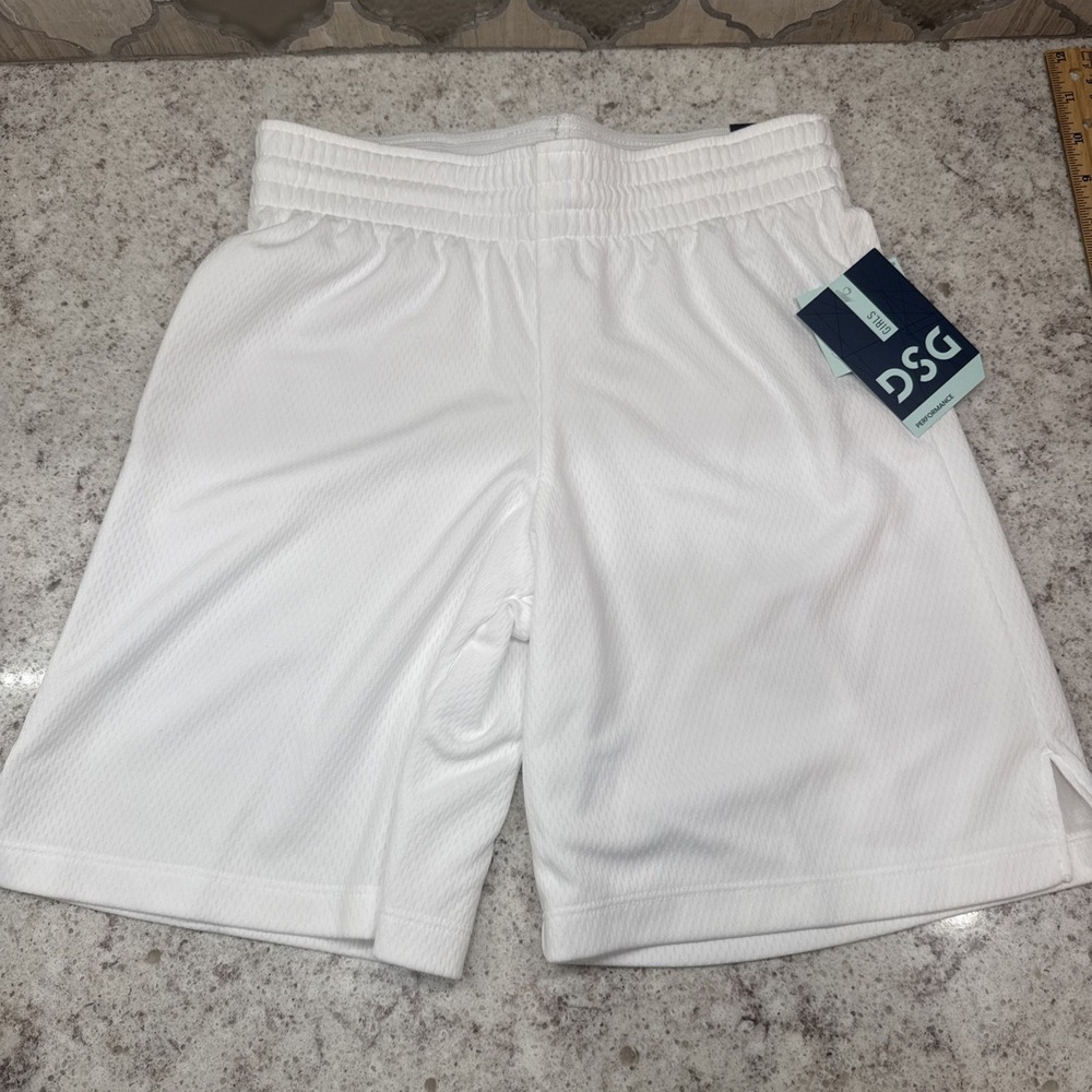 DSG Girls' Basketball‎ Shorts Small Pure White NWT